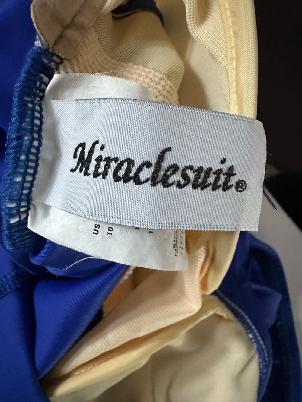 Miraclesuit Blue Strapless Ruched One Piece Swimsuit Tummy Control Size 10 - Picture 7 of 9